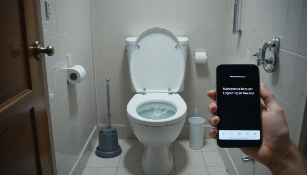 What to do if toilet not working in rental apartment?